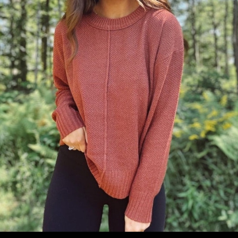 Becool boutique Rust seam Sweater